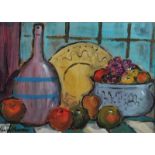 Gladys MacCabe, HRUA - STILL LIFE WITH TRAY - Oil on Board - 10 x 14 inches - Signed