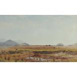 Henry Albert Hartland, RHA - ON THE MARSHES - Watercolour Drawing - 14 x 22 inches - Signed