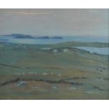 Carey Clarke - SHEEP GRAZING, CONNEMARA - Oil on Canvas - 20 x 24 inches - Signed