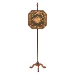 ANTIQUE TAPESTRY POLE SCREEN