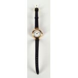 A ladies Rolex 9ct gold cased wrist watch, c.