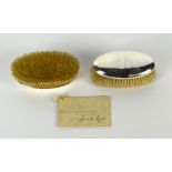 A cased set of gentlemen's silver brushes, Birmingham c.1929, W.