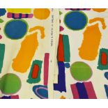 Zandra Rhodes: Two lengths of printed cotton fabric, 'Top Brass' by Zandra Rhodes, 1964,