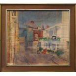 Imre Hofbauer, Serbian 1906-1989- Villa Bianca, Hampstead; watercolour, signed and dated LXXV, 62.