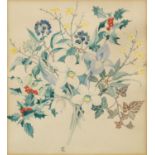 British School, mid-late 19th century- Botanical studies; pencil and watercolour, two, signed with