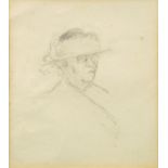 Attributed to Harry Stratford Caldecott, South African, 1886-1929- Portrait of a lady; pencil, 22.