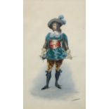 Giuseppe Aureli, Italian 1858-1929- A cavalier; watercolour, signed, inscribed 'Paris' and dated