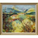 Susan Shaw, British, late 20th century- ''Pyrenees''; oil on canvas, signed, label for Mansard Art