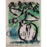 Marc Chagall, Russian/French 1887-1985- "The Green Bird" Galerie Maeght, Paris, Juin-Juillet 1962,