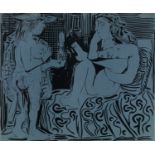 After Pablo Picasso, Spanish 20th century- "Two nude women" 1963; lithograph in colours,