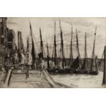 James Abbott McNeill Whistler PRBA RP HRSA RSW American 1834-1903- "Billingsgate"; etching,