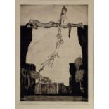 Michel Fingesten, Czech 1884-1943- "Die Sundenfeiffel"; etching with drypoint, signed,