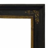 An Italian Ebonised and Parcel Gilded Cassetta Frame, 16th century, with ogee sight,