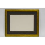 A Glazed Gilded Moulding Frame, late 20th century, with exhibition mount, ripple moulded sight,