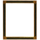 An Italian Parcel Gilded and Polychrome Painted Bolection Frame, 18th century, with cavetto sight,