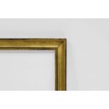 A French Gilt Composition Empire Style Frame, 19th century, with rais-de-coeur sight, taenia,