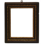 An Italian Parcel Gilded and Ebonised Salvator Rosa Frame, 17th century, with leaf ogee sight,