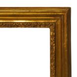 An Italian Gilded Salvator Rosa Frame, 18th century, with leaf and shield sight,