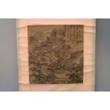 A Chinese watercolour painting on silk, 19th century,