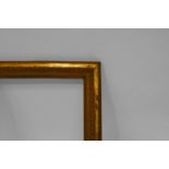 A French Carved and Gilded Louis XVI Style Frame, 18th/19th century, with dentil sight, frieze,