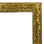 An Italian Carved and Gilded Leaf Frame, 17th century, with plain sight,