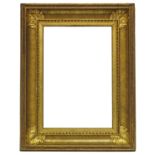 A French Carved and Gilded Second Empire Salon Frame, early 19th century, with rais-de-coeur sight,