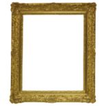 A French Carved and Gilded Louis XIV Frame, late 17th century, with leaf ogee sight, hollow,