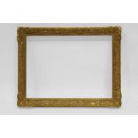A Carved and Gilded Louis XIII Style Frame, late 20th century, with raked dentil sight,