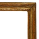 An Italian Silvered Salvator Rosa Frame, 18th century, with ogee sight, cushioned torus, hollow,