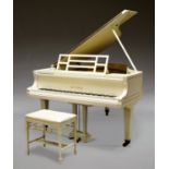 A Bluthner model 10 baby grand piano no 106960 ( 1924) the rosewood case now painted white and with