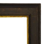 An Italian Parcel Gilded and Ebonised Cassetta Frame, 16th century, with ogee sight,