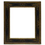 An Italian Parcel Gilded and Ebonised Cassetta Frame, 16th century, with cavetto sight, torus,