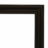 An Italian Black Painted Salvator Rosa frame, 18th century, with cavetto sight, hollow, top knull,