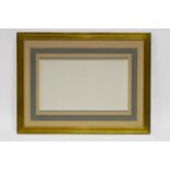 A Glazed Gilded Moulding Frame, late 20th century, with line and wash exhibition mount,