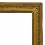 A French Carved and Gilded Louis XVI Frame, 18th century, with dentil sight, frieze,