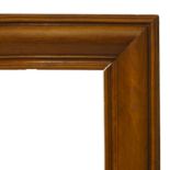 An Italian Nutwood Cassetta Frame, 18/19th century, with reverse ogee sight, cushioned frieze,