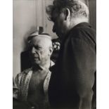 Andre Villers, French 1930-2016- ''Picasso with Edouard Pignon in an interior'' c.1955; gelatin