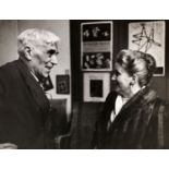 Anon., Press Association c. 1950- George Braque in conversation with a lady; gelatin silver print,