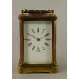 A gilt-metal striking carriage clock, late 19th century,