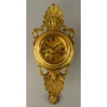 A French gilt-metal cartel clock, late 19th century,