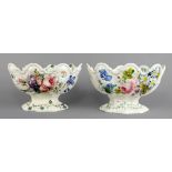 A pair of Continental tin glazed earthenware vases, 19th/20th century,