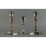 A pair of Edward VII silver candlesticks, Sheffield c.1905, Hawksworth, Eyre & Co. Ltd.