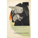 Zero [Hans Schleger], German/British 1898-1976- "Hands at your service, Ticket Collectors",