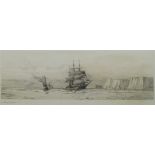 Harold Wylie OBE RSMA, British 1880-1973- "The North Foreland"; drypoint etching, signed in pencil,