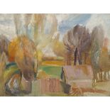 V V Filippenko, Ukranian, mid-late 20th century- "The Yard"; oil on canvas signed and dated 79,