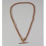 A 9ct gold Albert watch chain, approx 41.5cm, approx 13g.