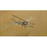 Henry George Crowe CBE MC, British 1897-1983- "De Havilland 9A"; pen, ink, watercolour and gouache,