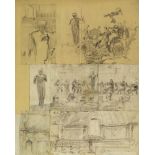 Ralph Seymour Fletcher, American 1876-1966- Sketches for a Symphony; pencil on paper,