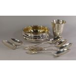 A collection of Danish silver, early 20th century, to include five serving spoons,