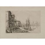 Francis Edgar Dodd RA RWS NEAC, British 1874-1949- "Greenwich"; etching,